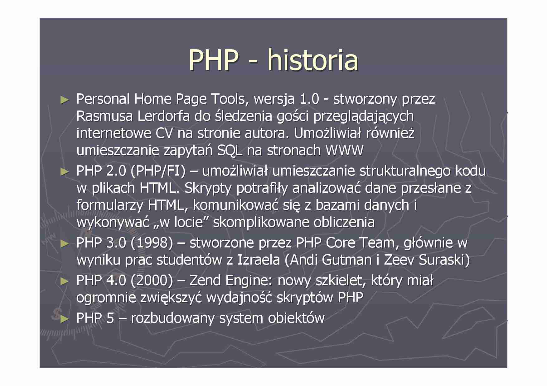 PHP - prezentacja - strona 1