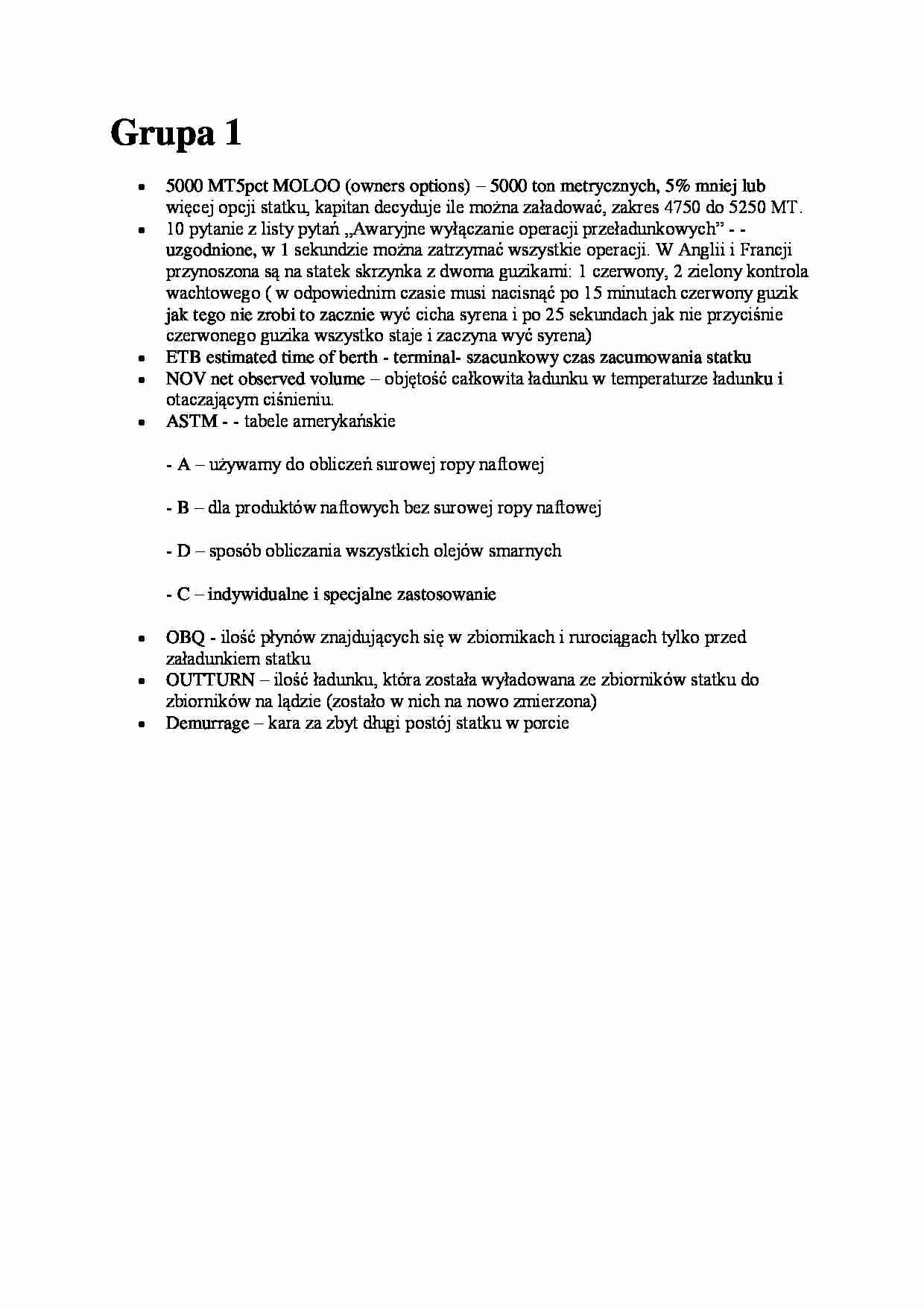 Przeładunek i składowanie - zagadnienia egzaminacyjne - strona 1