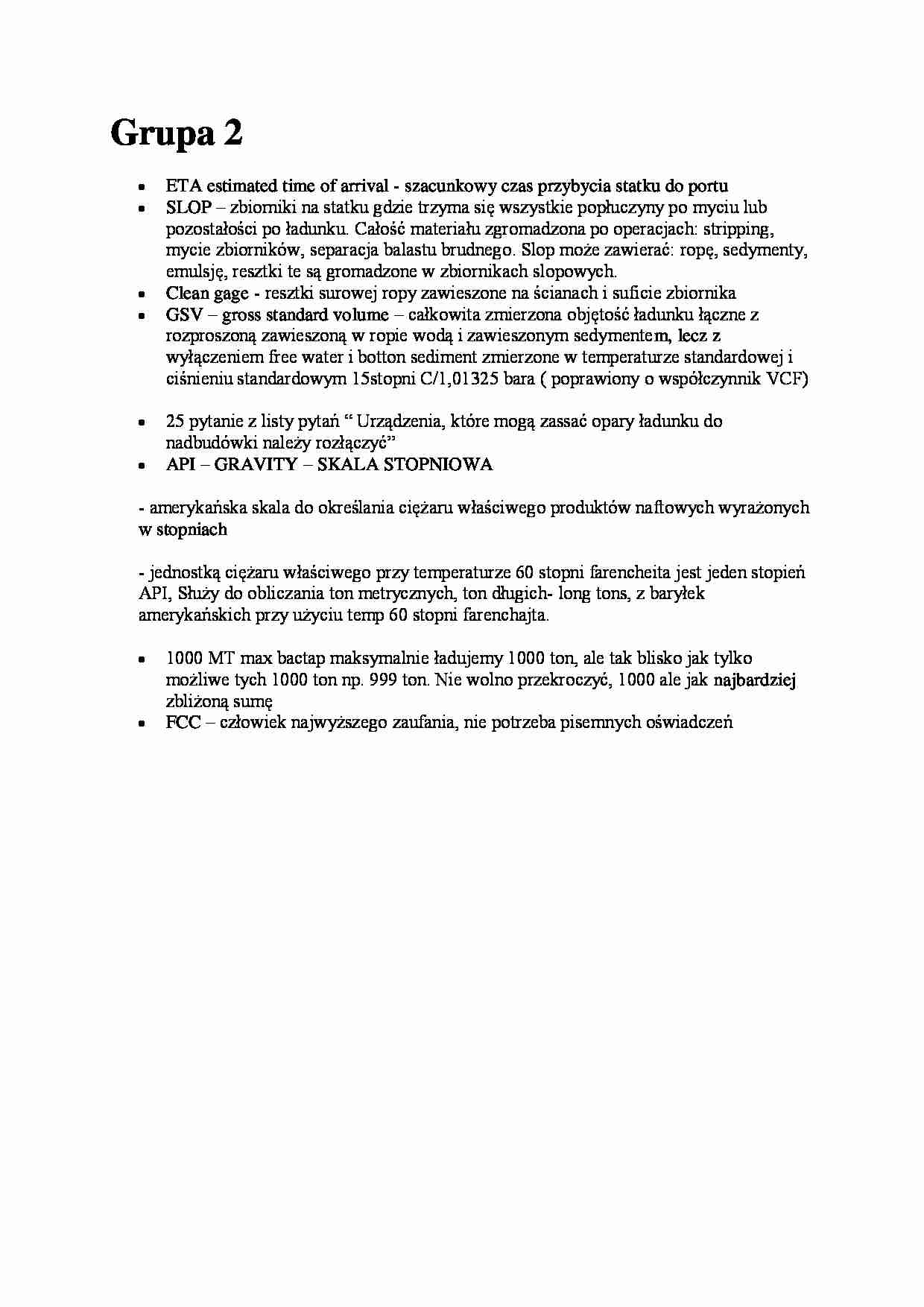 Przeładunek i składowanie - zagadnienia egzaminacyjne - ETA - strona 1