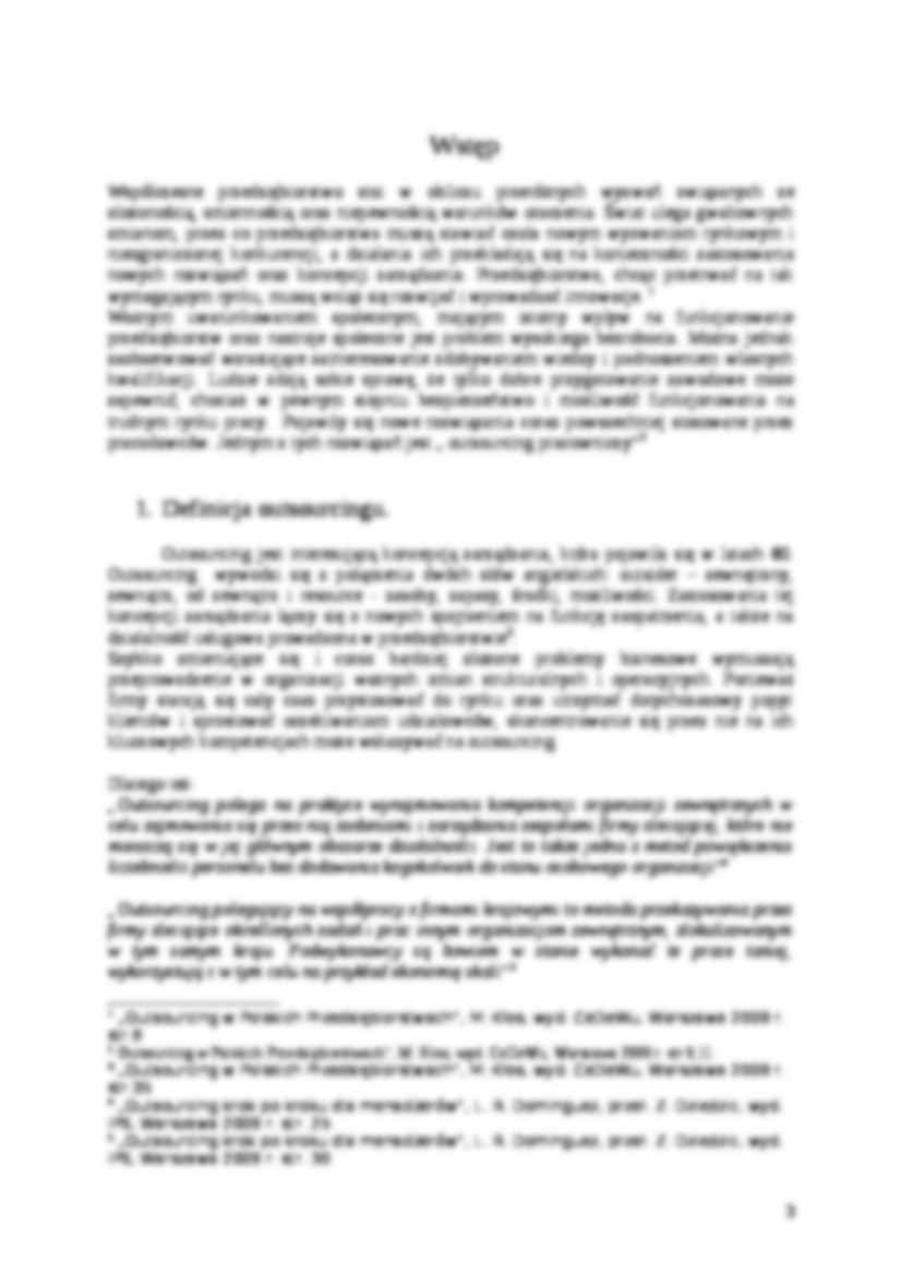 Outsourcing - koncepcje zarządzania - strona 3