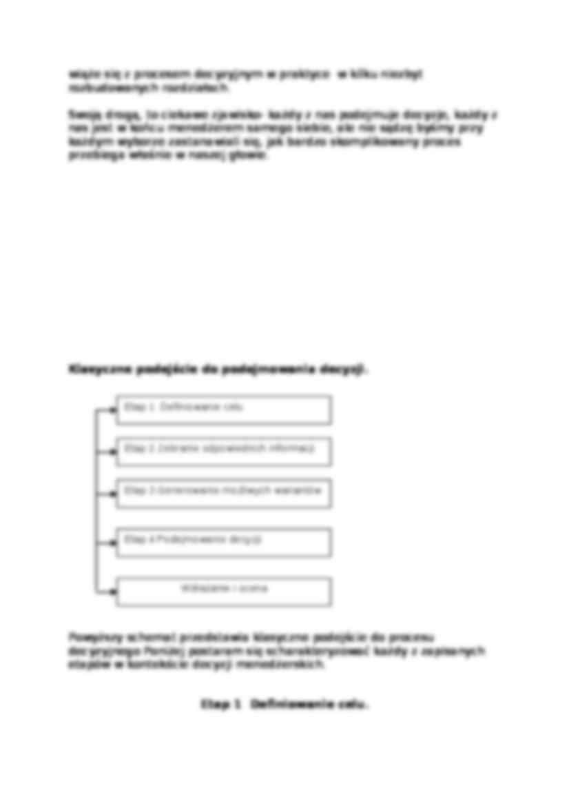 Decyzje menedżerskie w praktyce zarządzania - Proces - strona 3