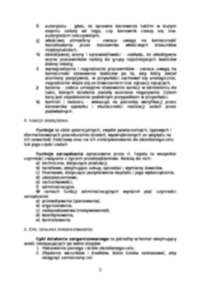 Działania zorganizowane i zasady zarządzania - Pojęcie kierowania, zarządzania i organizacji.  - strona 3