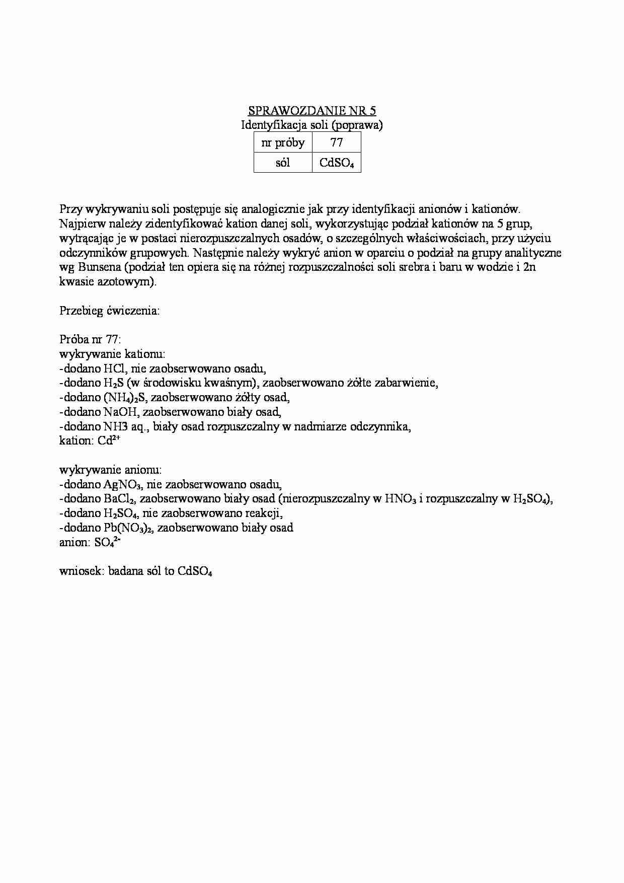 Identyfikacja soli cz.2 - strona 1
