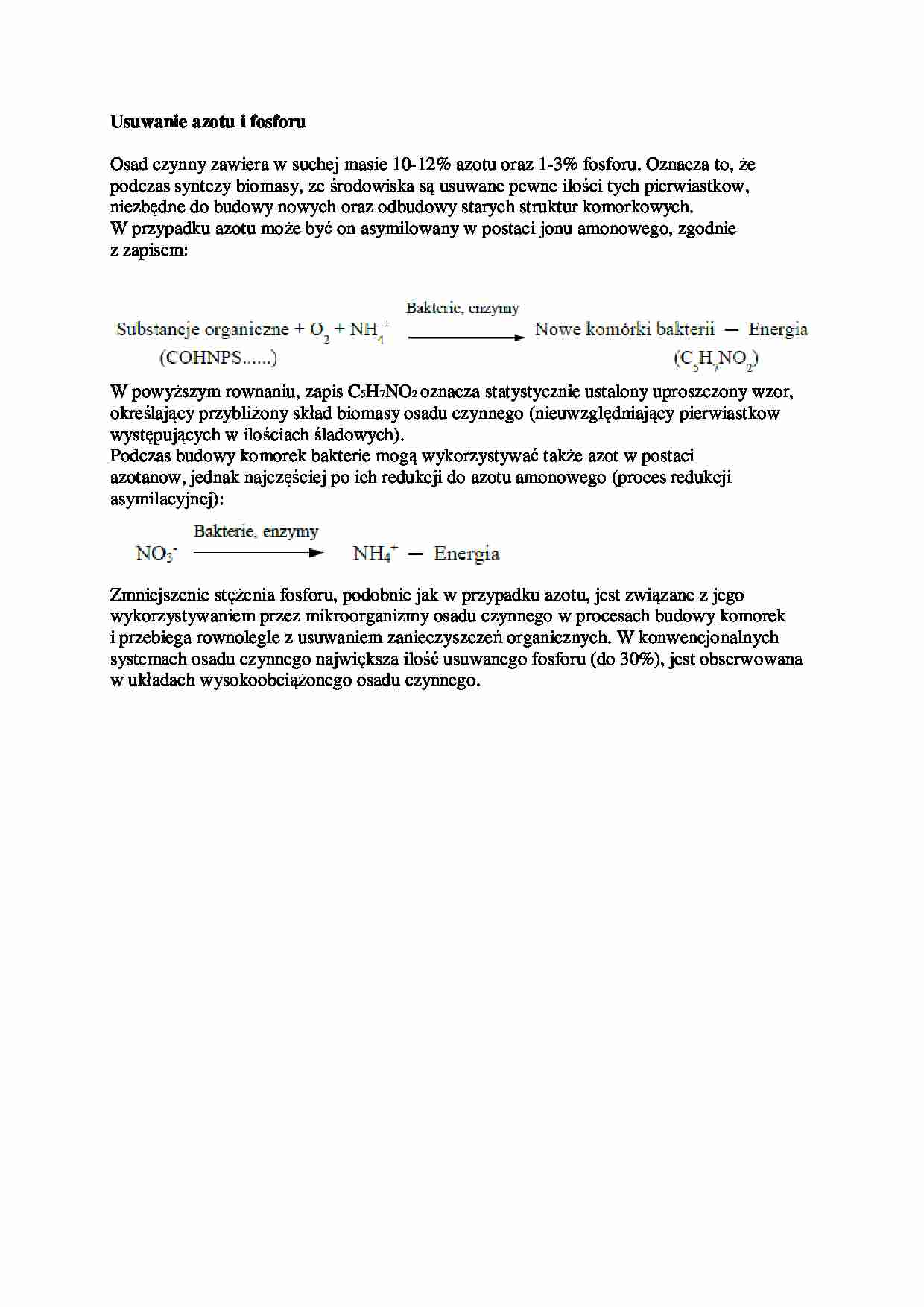 Usuwanie azotu i fosforu - strona 1