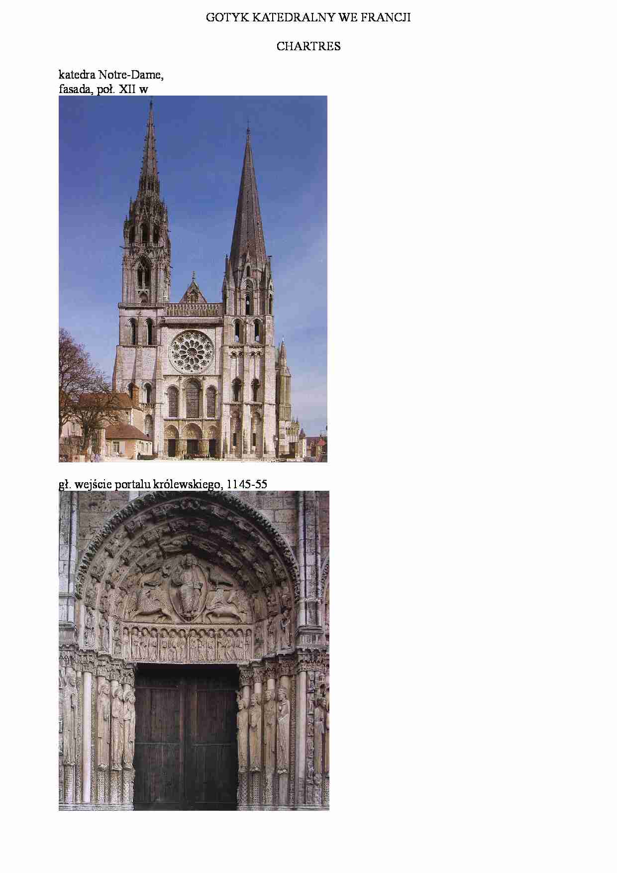 Gotyk katedralny we Francji-Chartres - strona 1