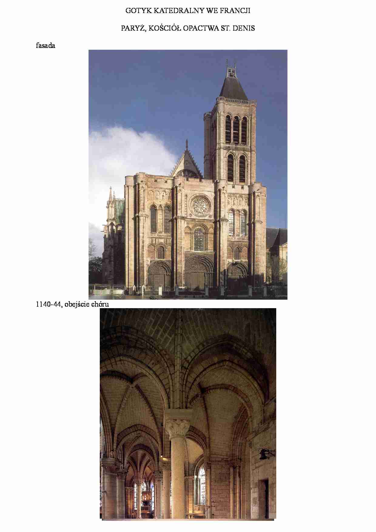 Gotyk katedralny we Francji-St Denis - strona 1