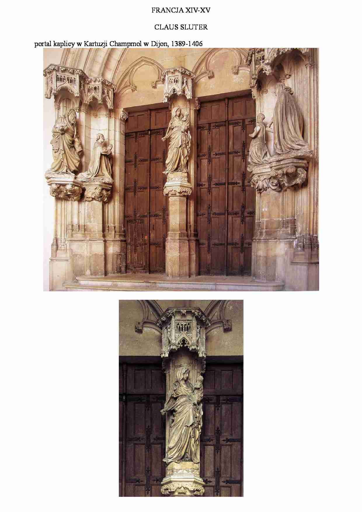 Gotyk-Francja XIV-XV Claus Sluter - strona 1
