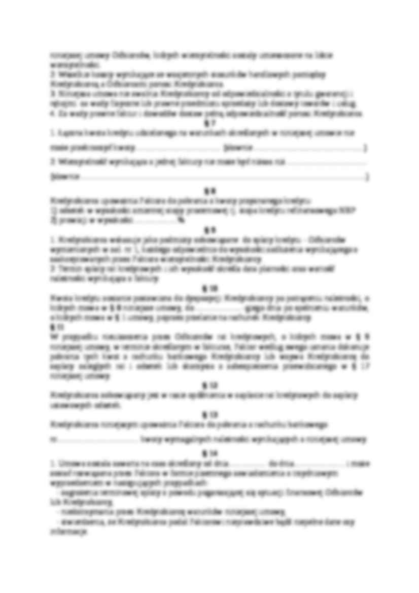 Wzór-Umowa kredytu faktoringowego - strona 2