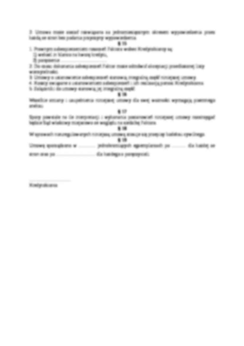 Wzór-Umowa kredytu faktoringowego - strona 3