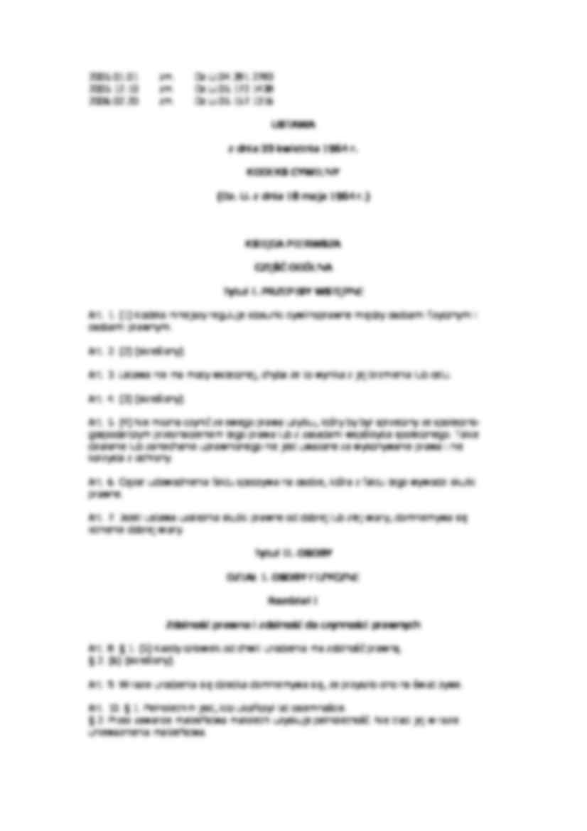 Prawoznastwo - Kodeks cywilny - strona 2