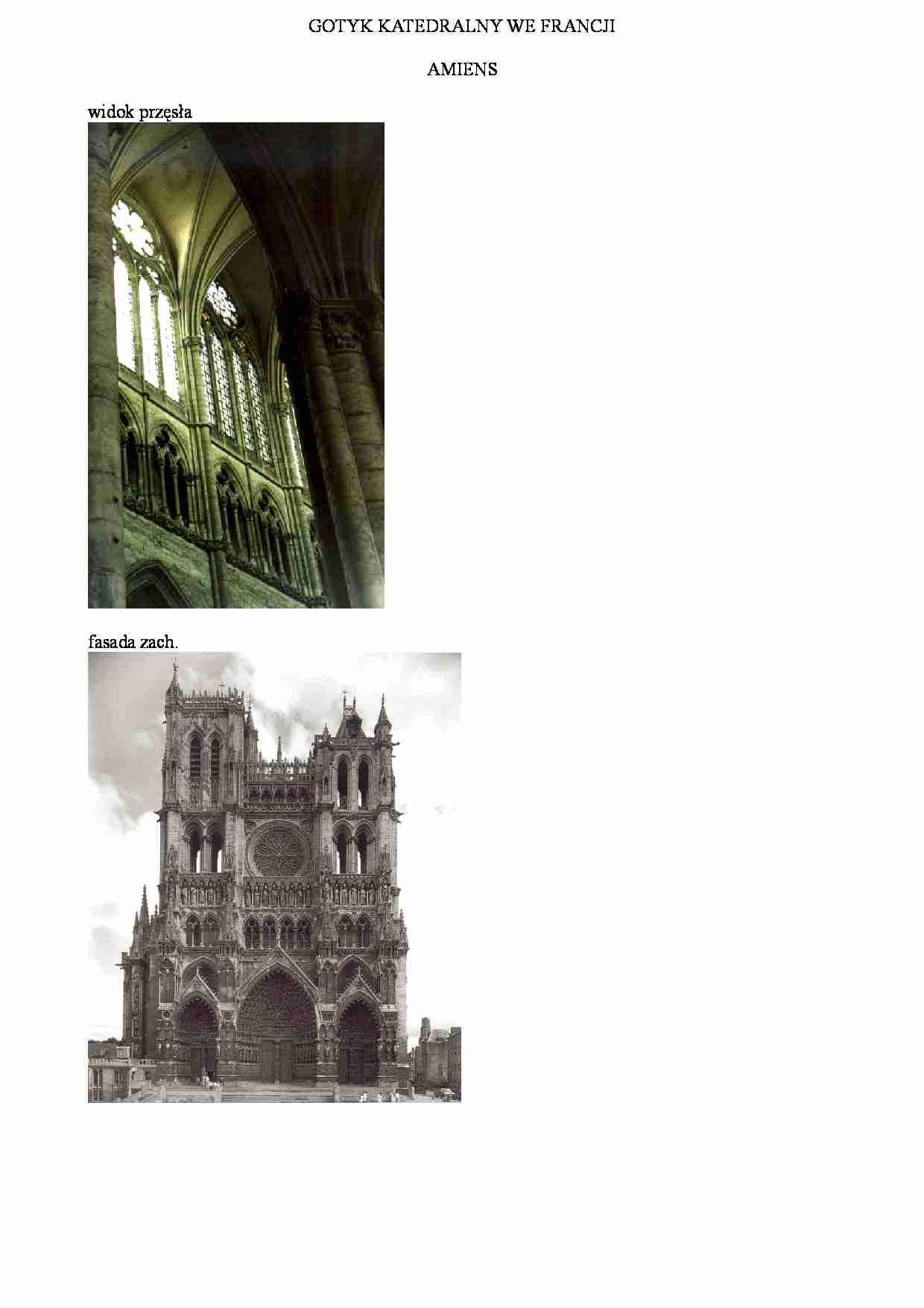 Gotyk katedralny we Francji-Amiens - strona 1