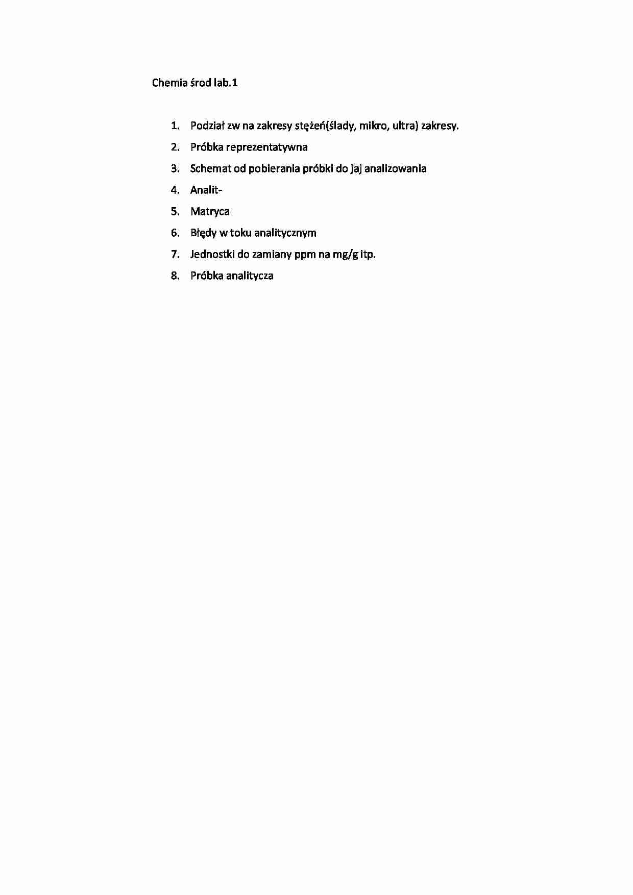 Etapy procesu analitycznego - strona 1