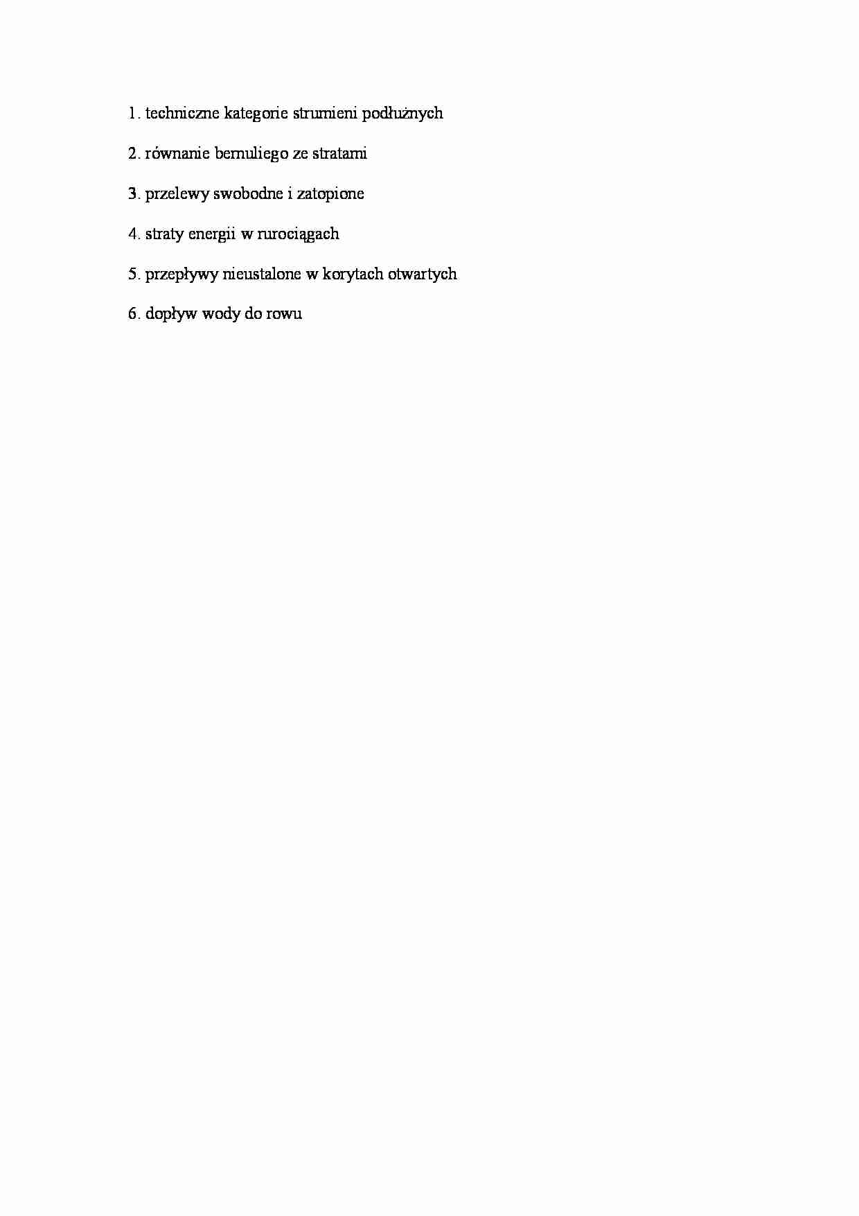 Egzamin z hydrauliki - pytania - strona 1