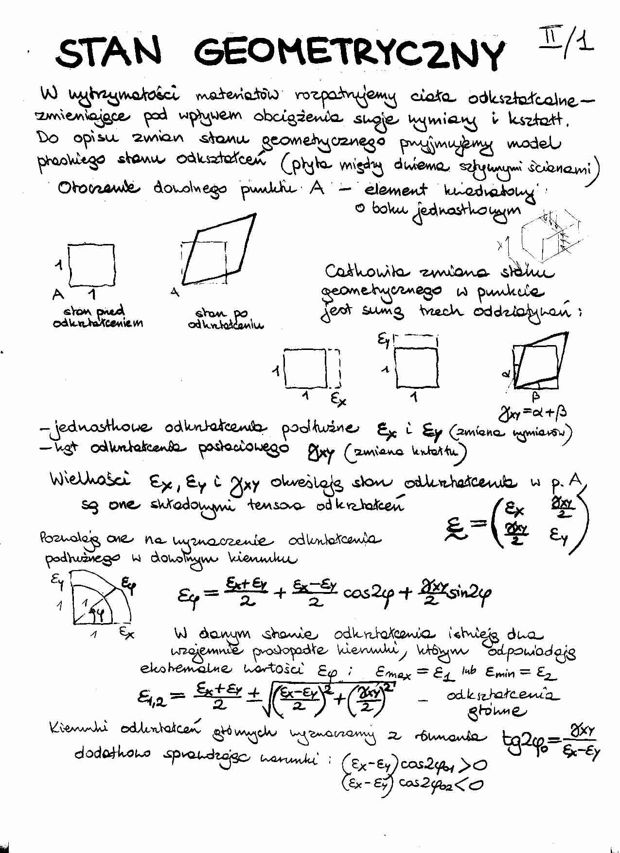 Ćwiczenia - stan geometryczny - strona 1