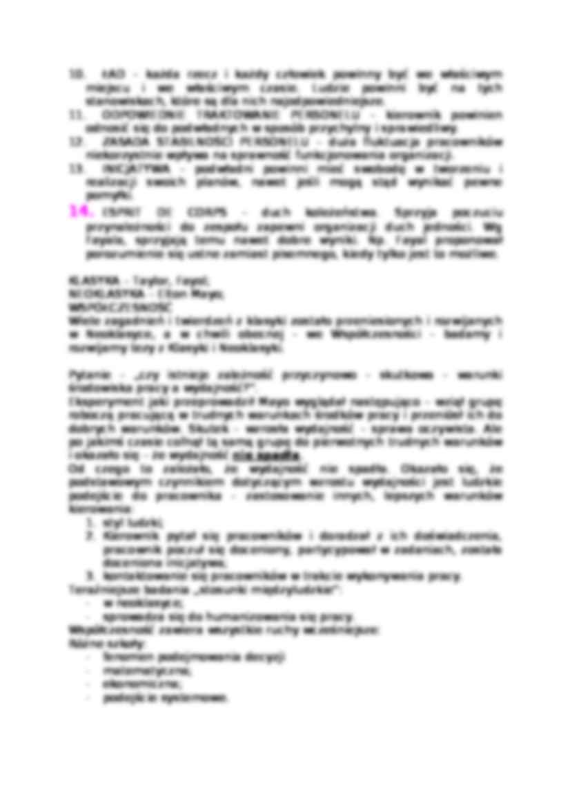 Zasady zarządzania według Fayala-opracowanie - strona 2