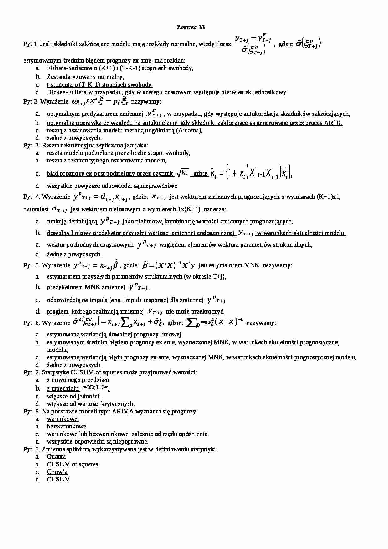Egzamin z zakresu finansów - strona 1