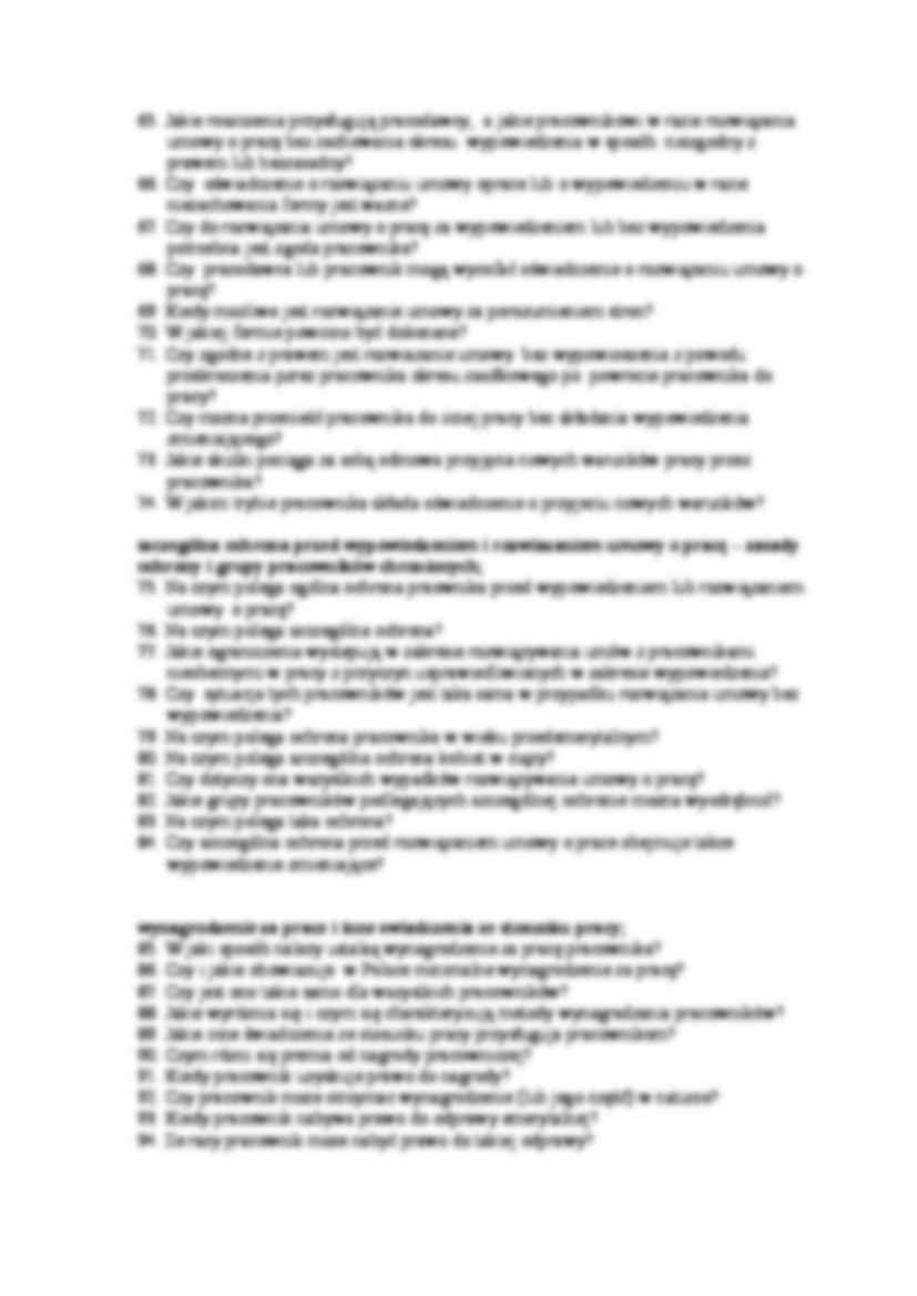 Pytania egzamin - źródla prawa pracy - strona 3