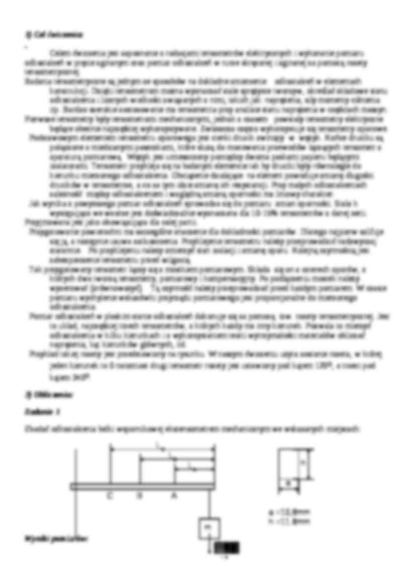 Pomiar odkształceń - metoda elektrycznych tensometrów - strona 2