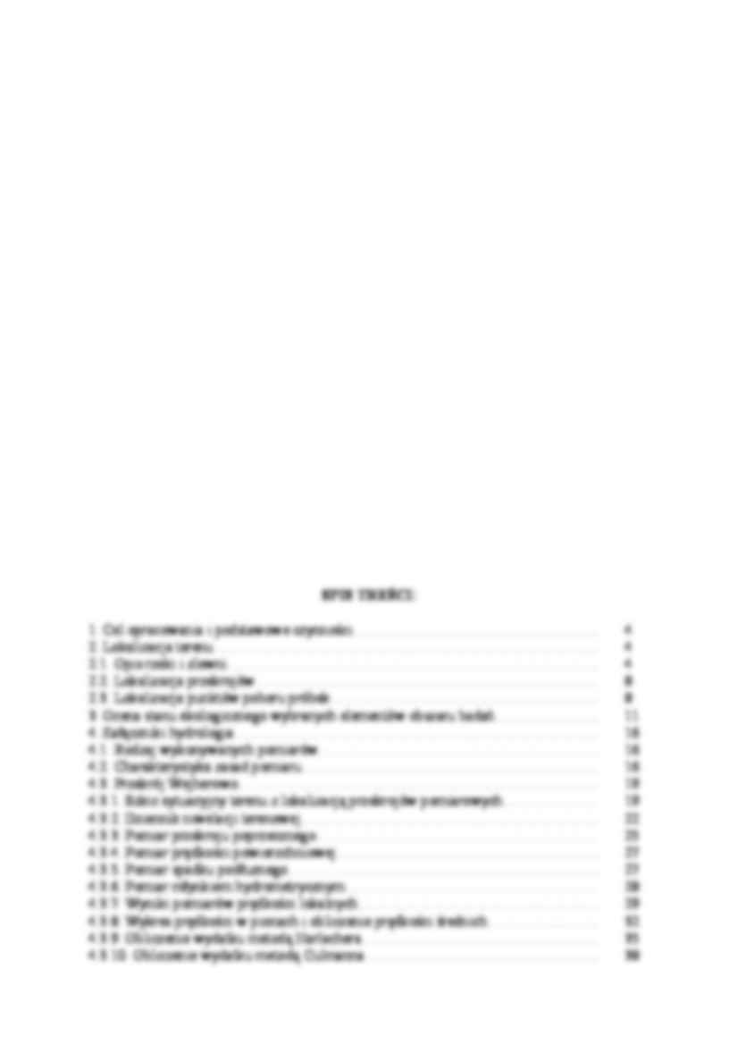 Praktyki hydrologicznej i hydrochemicznej - opracowanie - strona 2