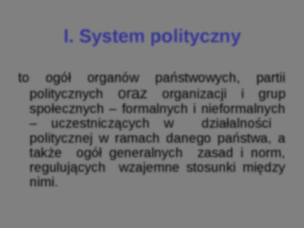 Pojęcie systemu politycznego - prezentacja - strona 2