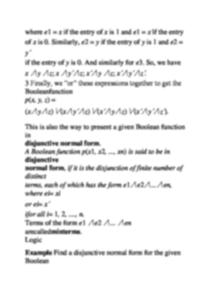 Boolean funkcji i rozłączne postaci normalnej - strona 3
