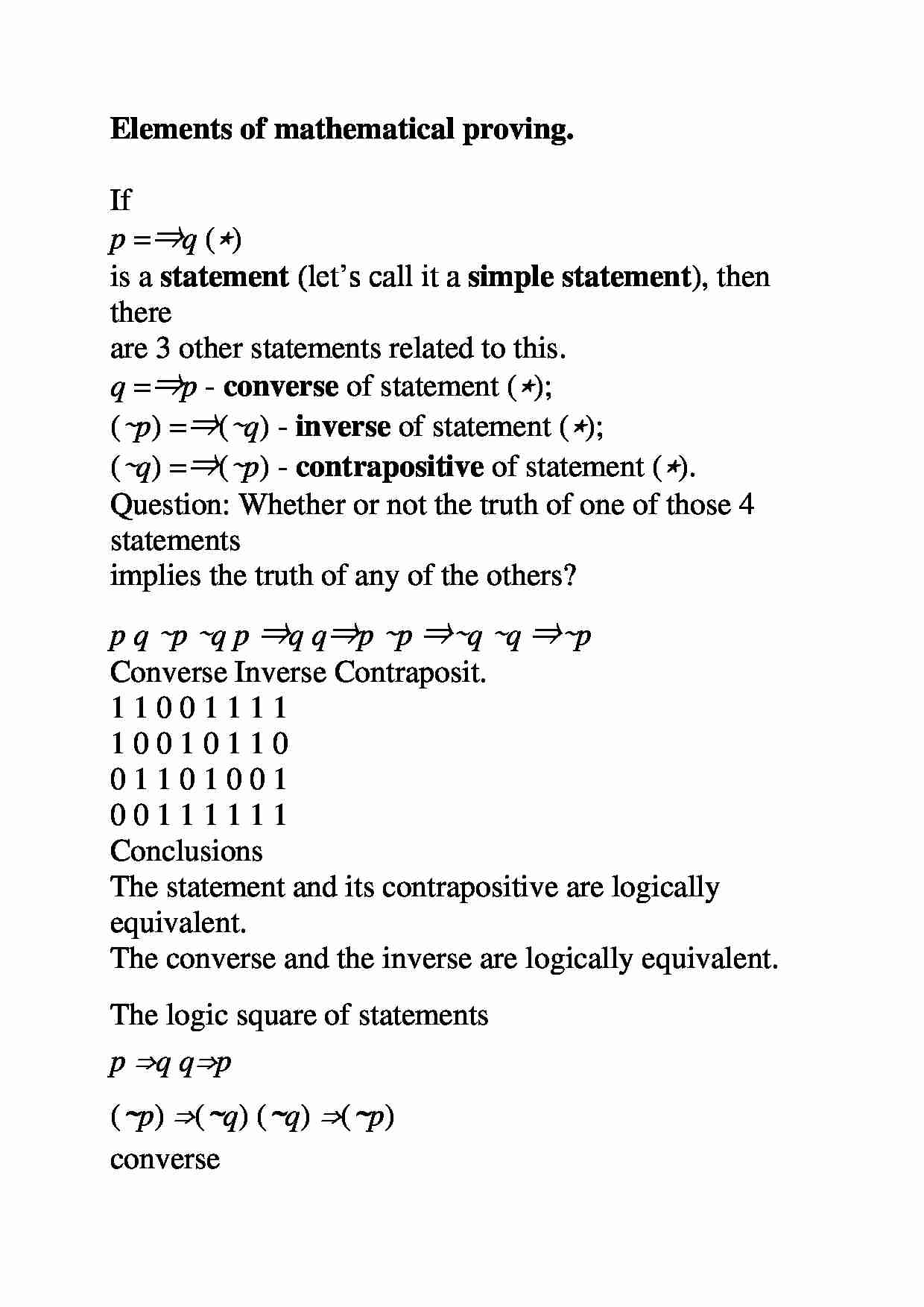 Elementy matematycznego udowodnienia - strona 1