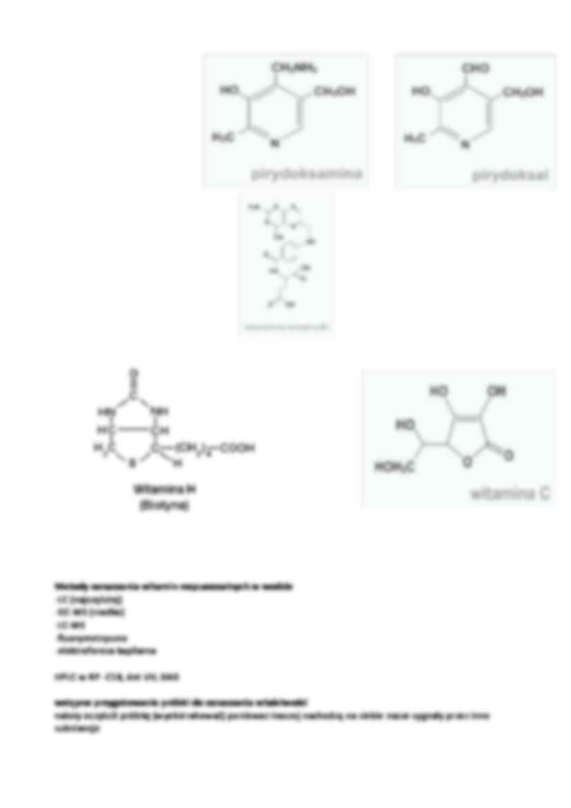 Oznaczenie witamin rozpuszczalnych w wodzie - wykład - strona 2