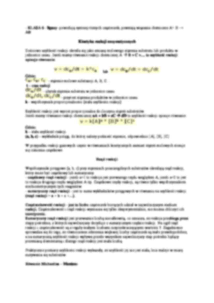 Kataliza enzymatyczna - wykład - strona 2