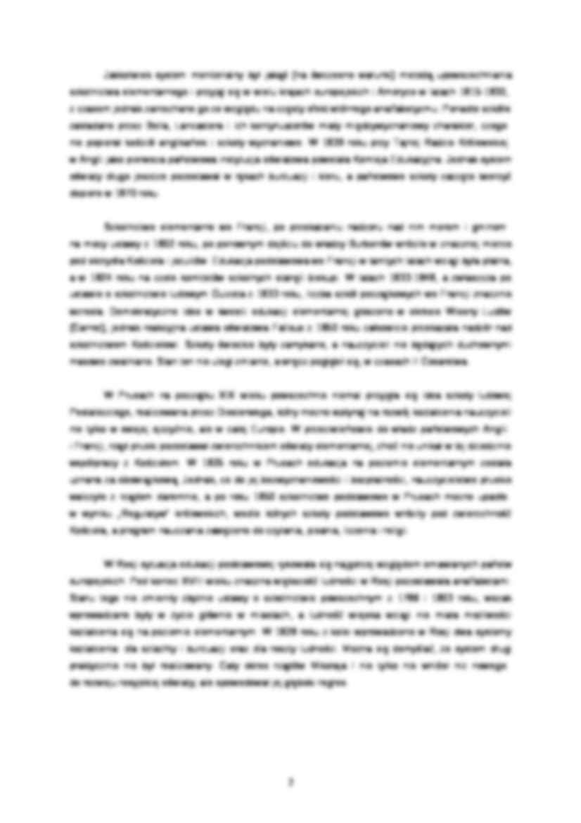SZKOLNICTWO ELEMENTARNE W I POŁOWIE XIX WIEKU- pedagogika - strona 2