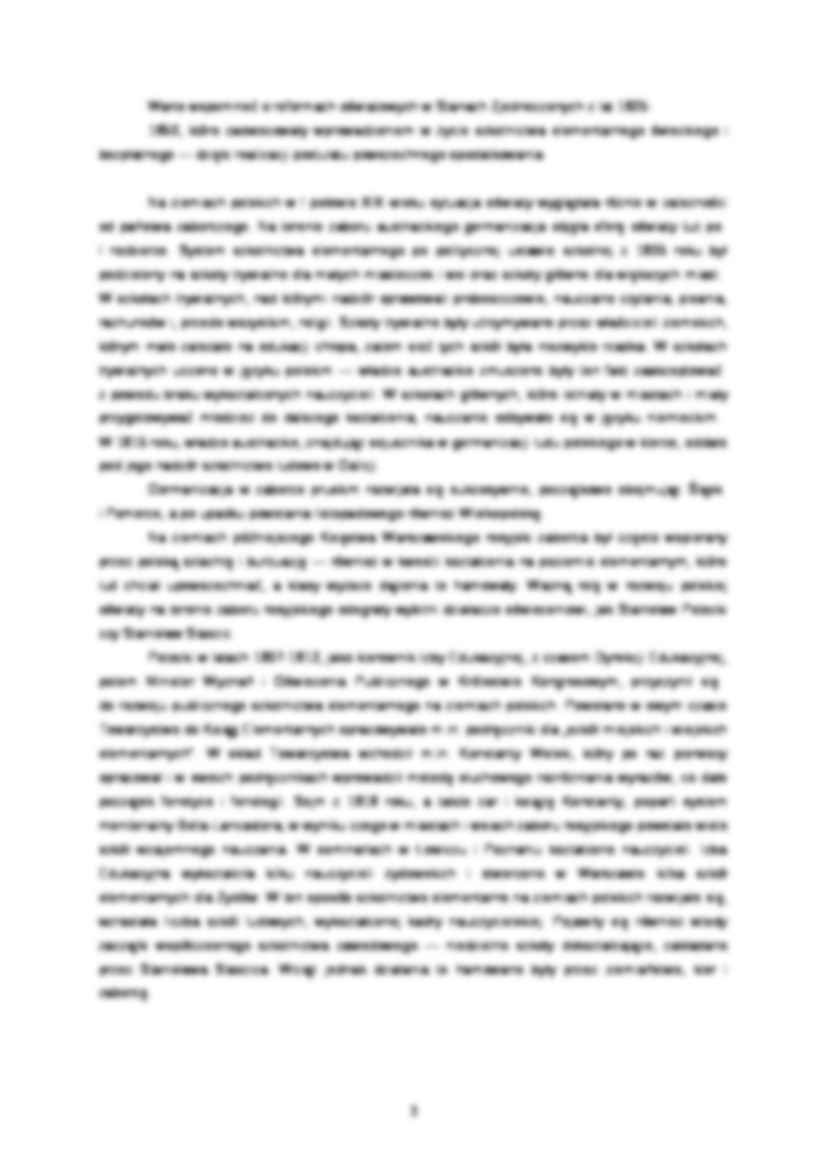 SZKOLNICTWO ELEMENTARNE W I POŁOWIE XIX WIEKU- pedagogika - strona 3