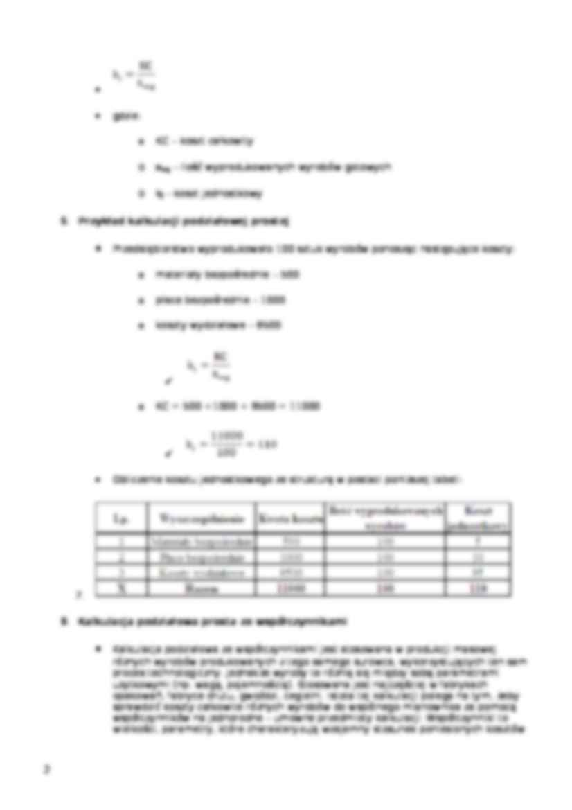 Rachunek kosztów- zadanie domowe ćwiczenia 4 - strona 2
