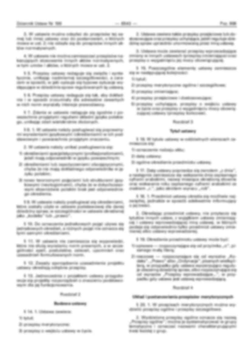 Zasady techniki prawodawczej - omówienie - strona 2
