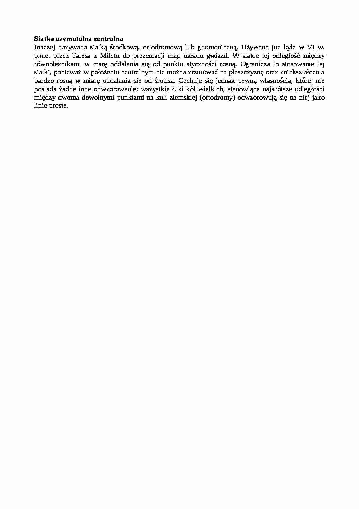 Siatka azymutalna centralna-opracowanie - strona 1