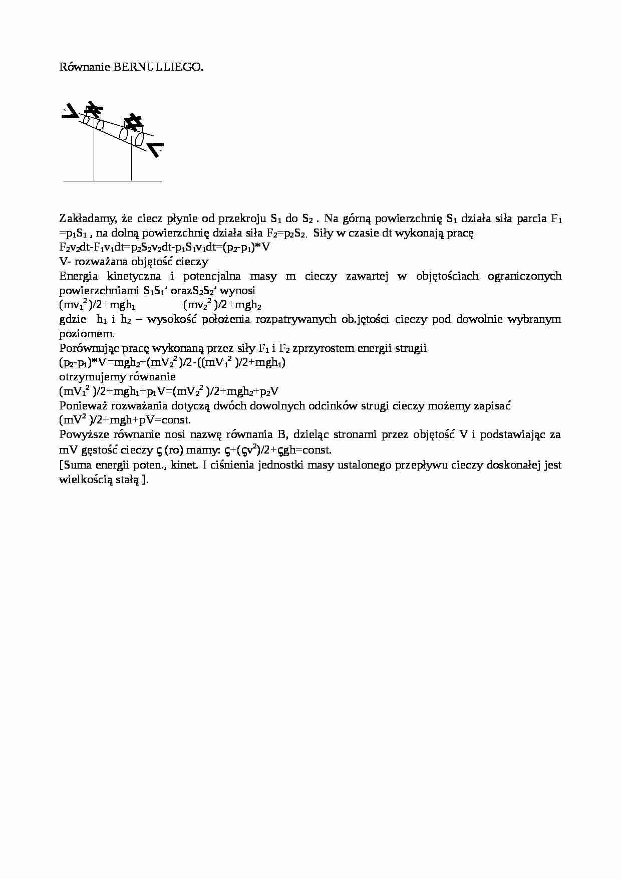 Równanie Bernulliego-opracowanie - strona 1
