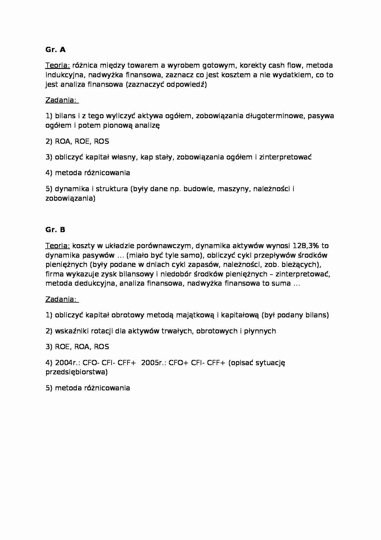 [zalicznie] zadania- analiza i diagnostyka ekonomiczna - strona 1