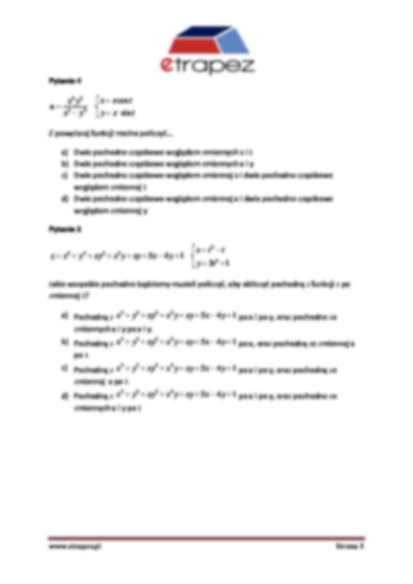 Pochodne funkcji zlożonych  - zadania - strona 3