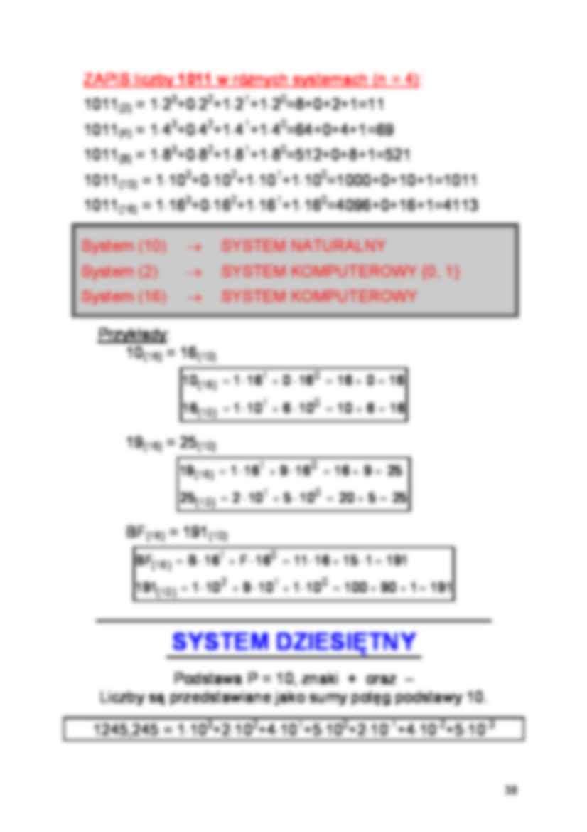 Systemy liczbowe - omówienie - strona 2
