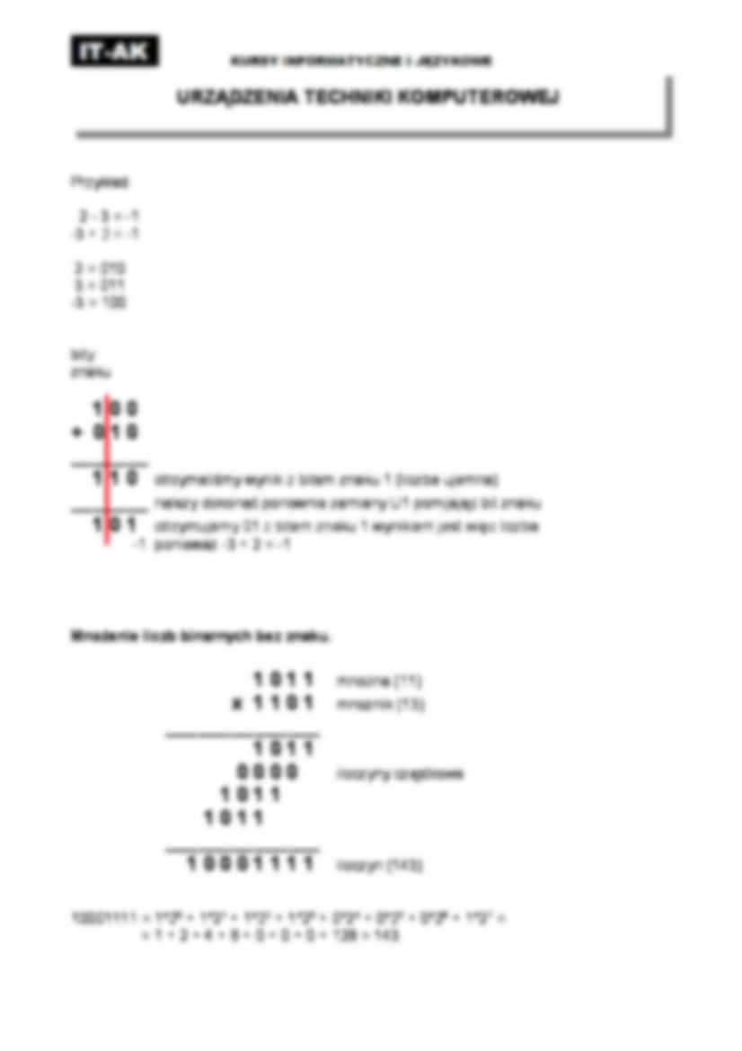 Operacje na liczbach binarnych - omówienie - strona 2