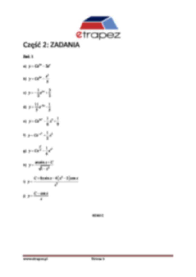 Równania liniowe I rzedu - wykład - strona 3