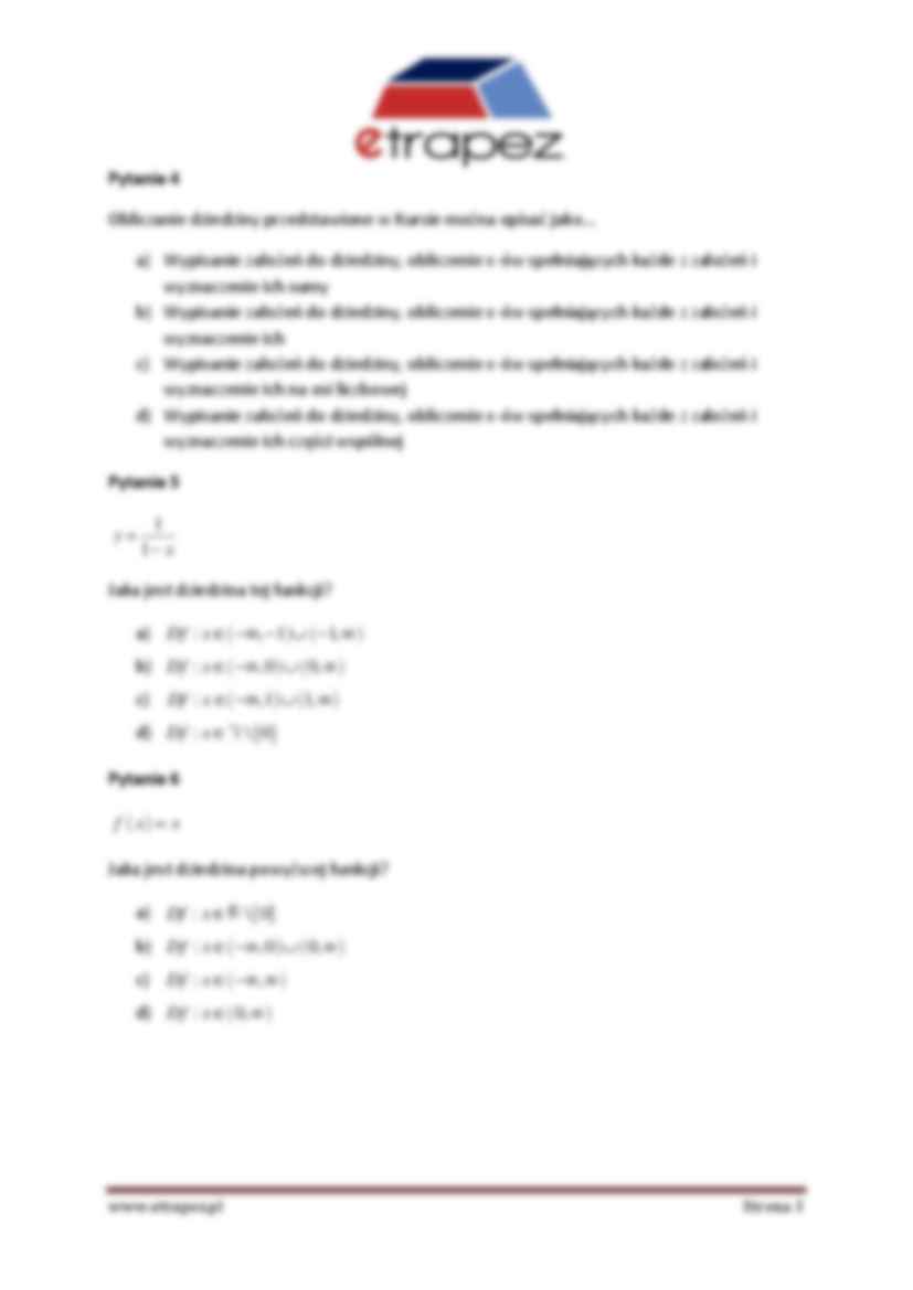 Dziedzina funkcji - omówienie - strona 3