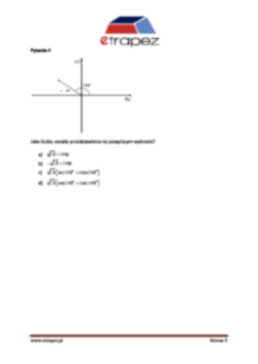 Zadania z postaci trygonometrycznej - omówienie - strona 3