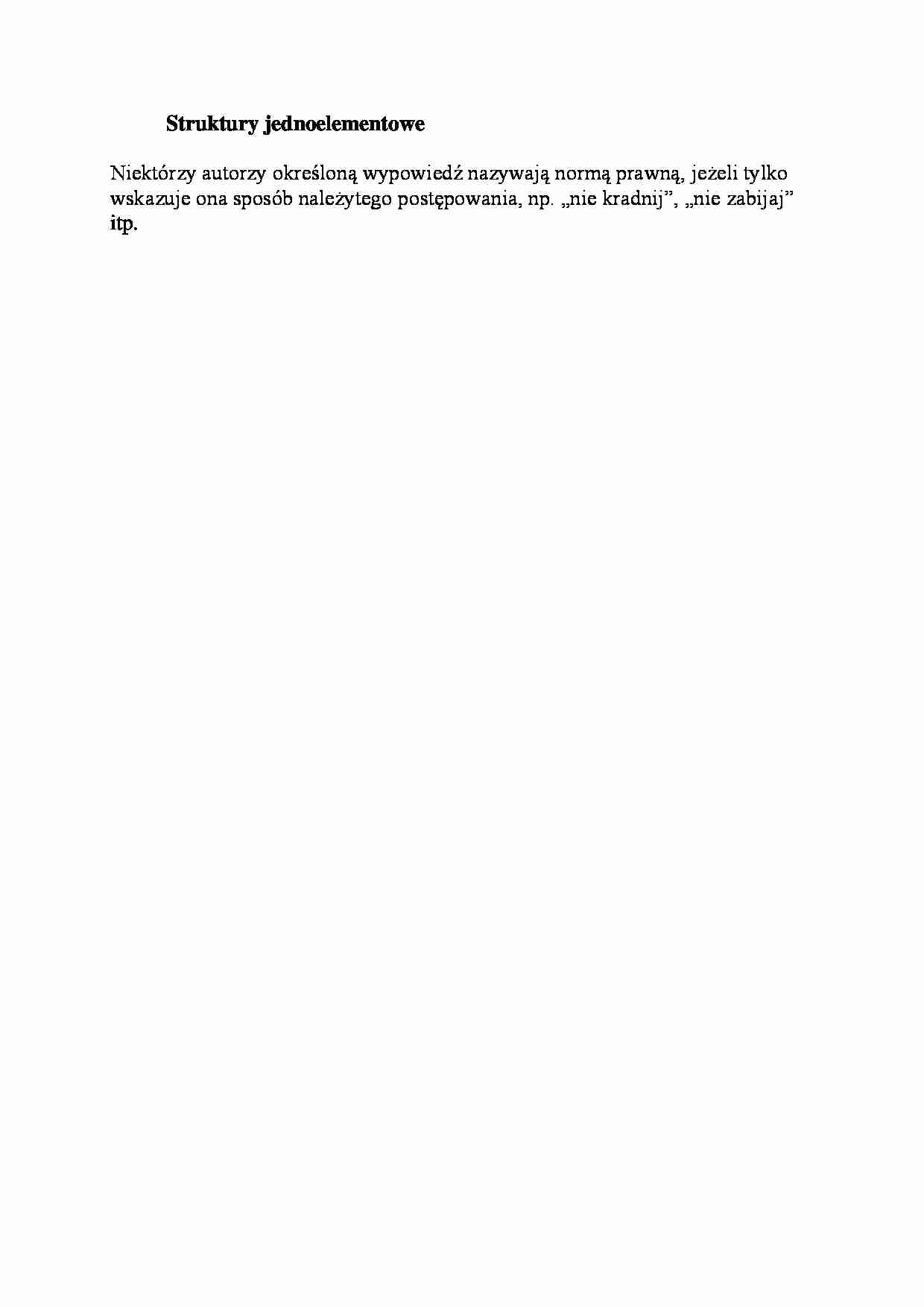 Struktury jednoelementowe - wykład - strona 1