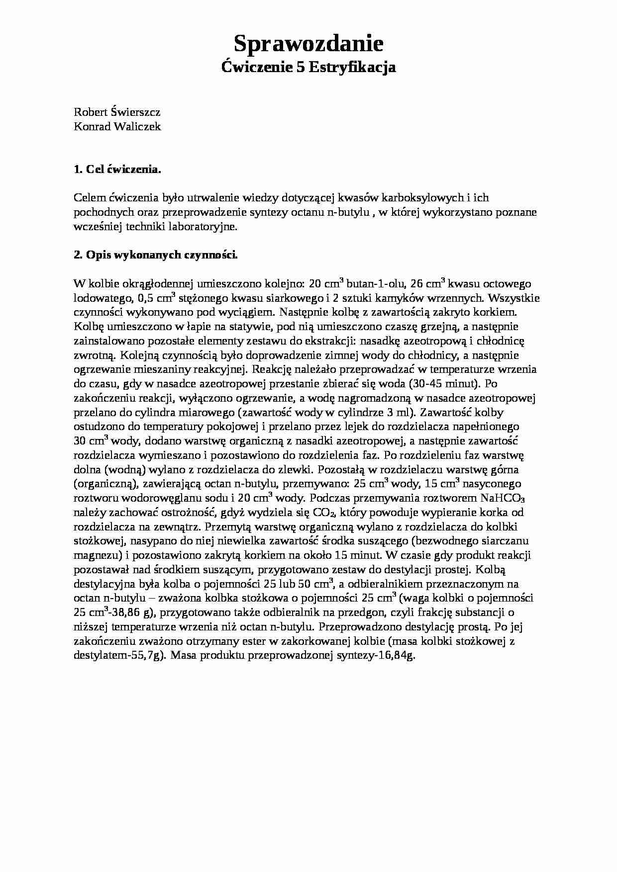 Chemia organiczna - estryfikacja - omówienie - kwasy karboksylowye - strona 1