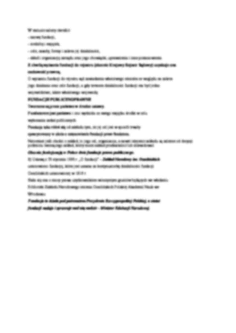 Zakłady publiczne i fundacje -opracowanie (sem.IV) - strona 3
