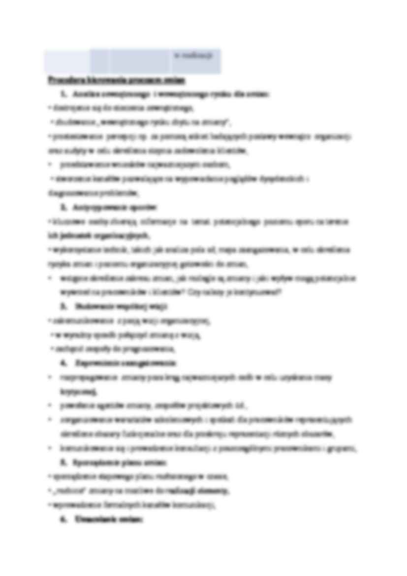 Przygotowanie i planowanie zmian - wykład (sem. VI) - strona 2