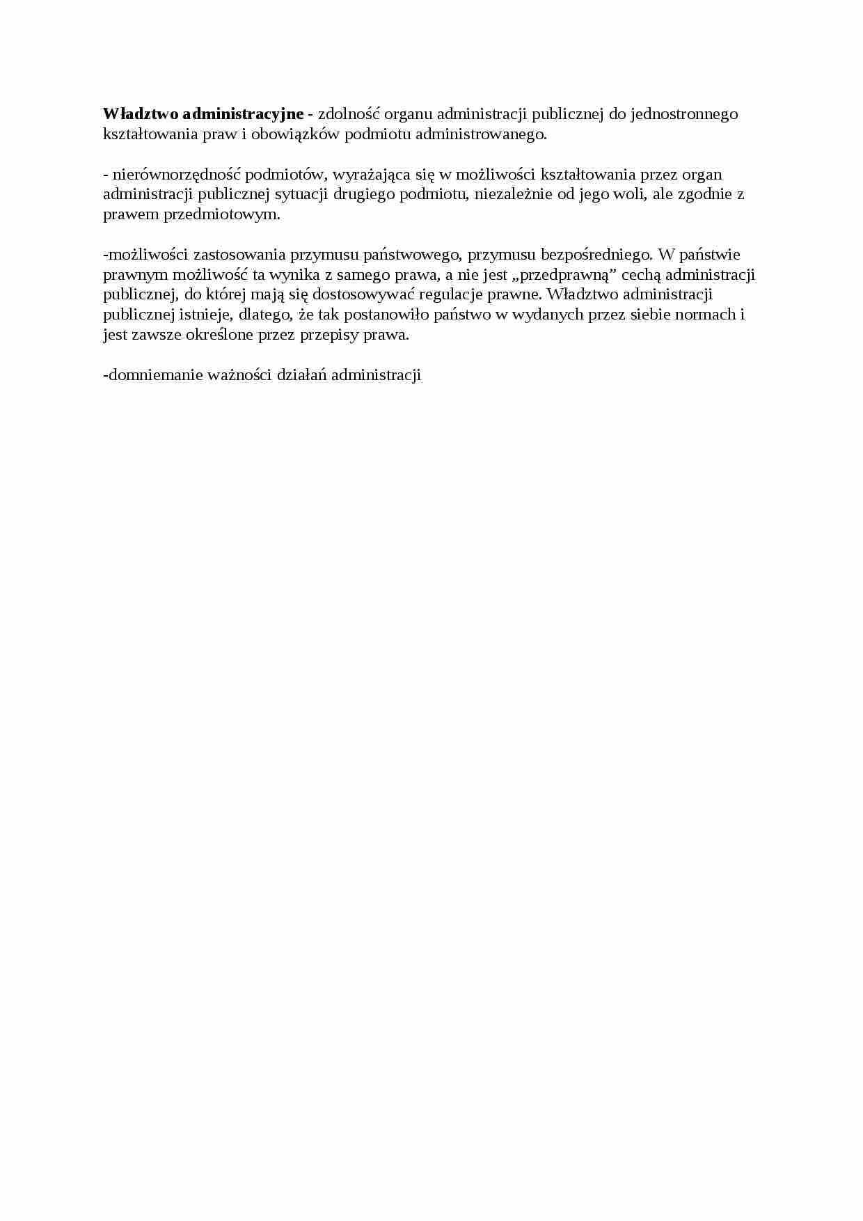 Władztwo administracyjne (I sem) - strona 1