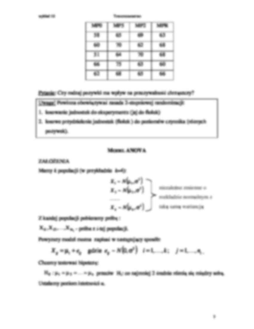 Analiza wariancji - wykład (sem. IV) (8) - strona 2