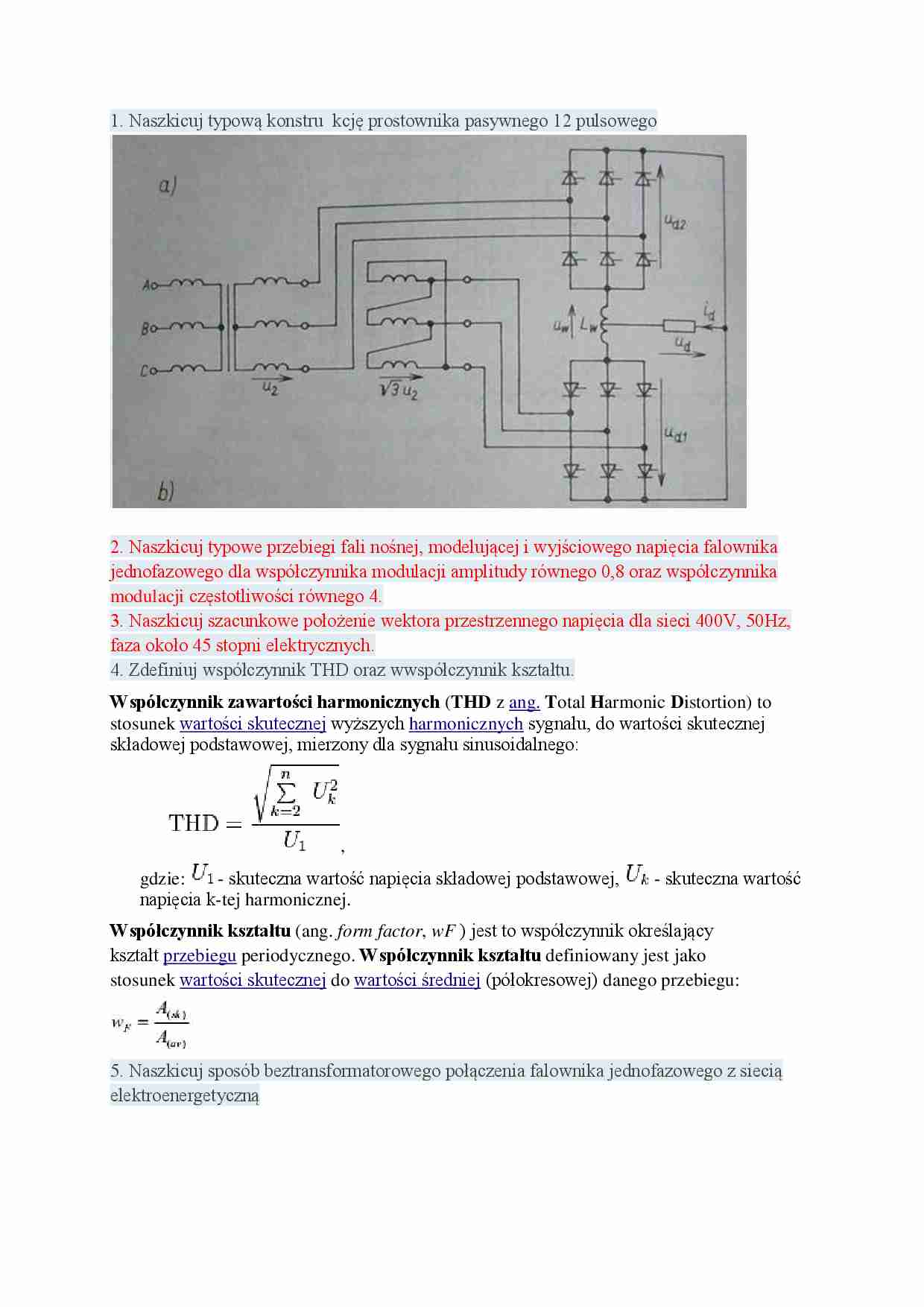 Zaliczenie z wykładów - elektronika i energoelektronika - strona 1