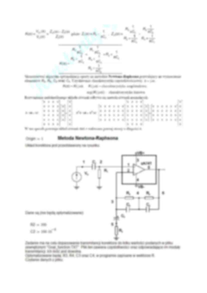 Sprawozdanie: Projektowanie korektora częstotliwościowego - strona 2