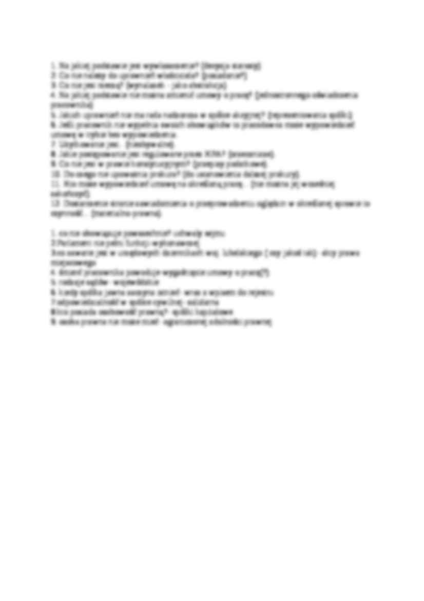 Prawo - zagadnienia na  egzamin(sem I) - strona 2